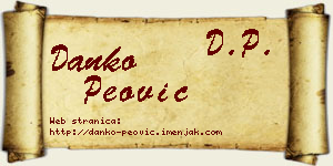 Danko Peović vizit kartica